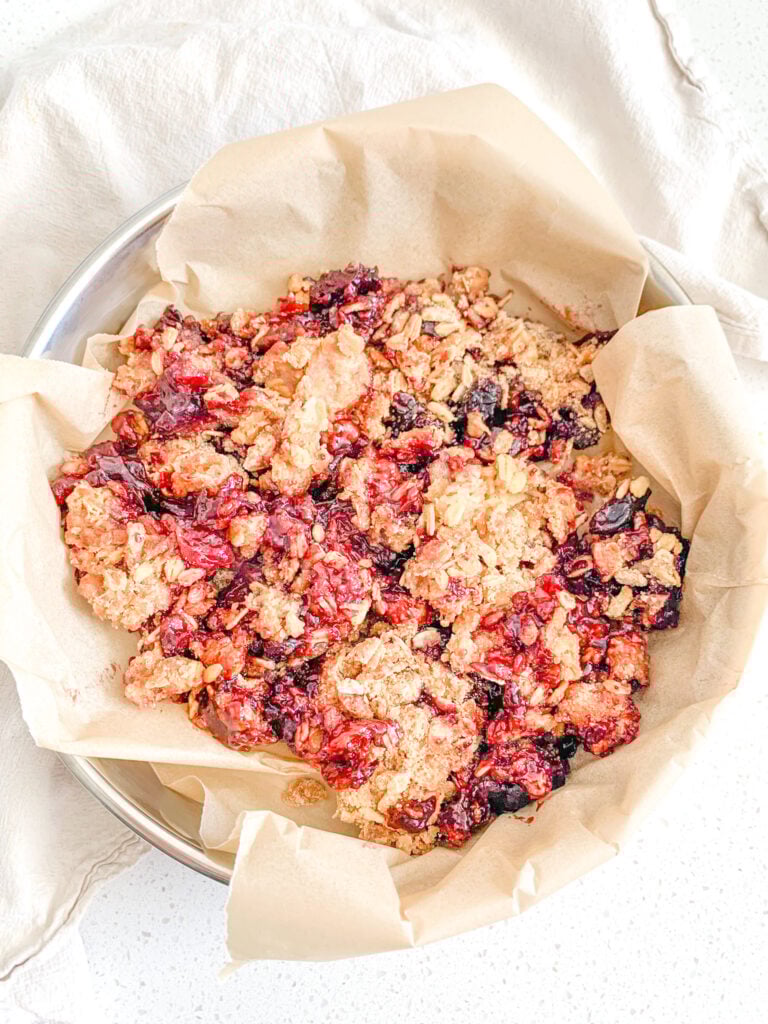 freshly made slow cooker cherry cobbler