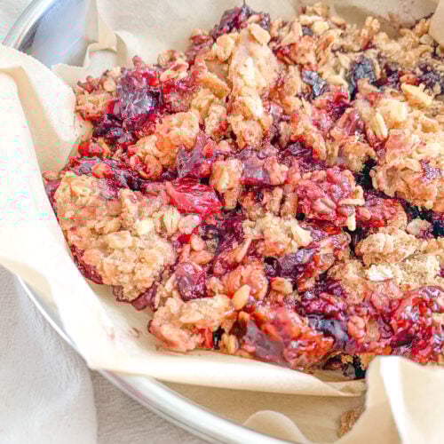 freshly made slow cooker cherry cobbler