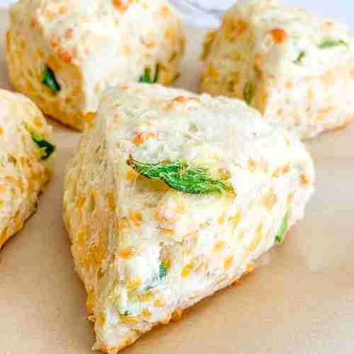 freshly baked sourdough jalapeno cheddar scones