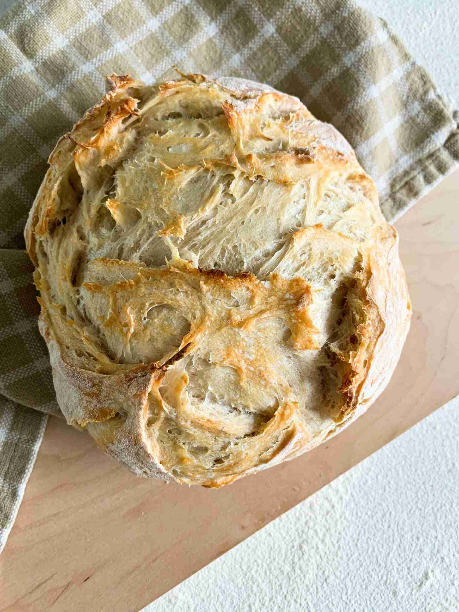 no knead sourdough bread