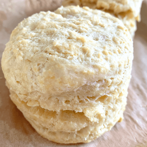 2 biscuits on a tray