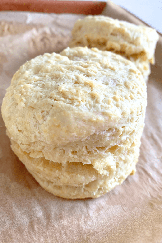 2 biscuits on a tray