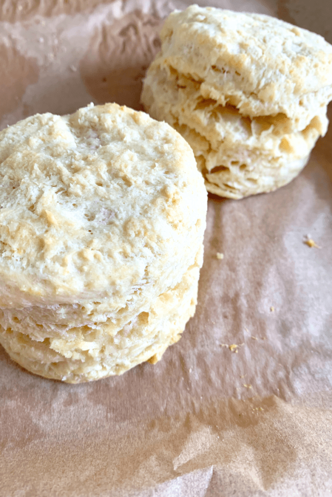 2 biscuits on parchment