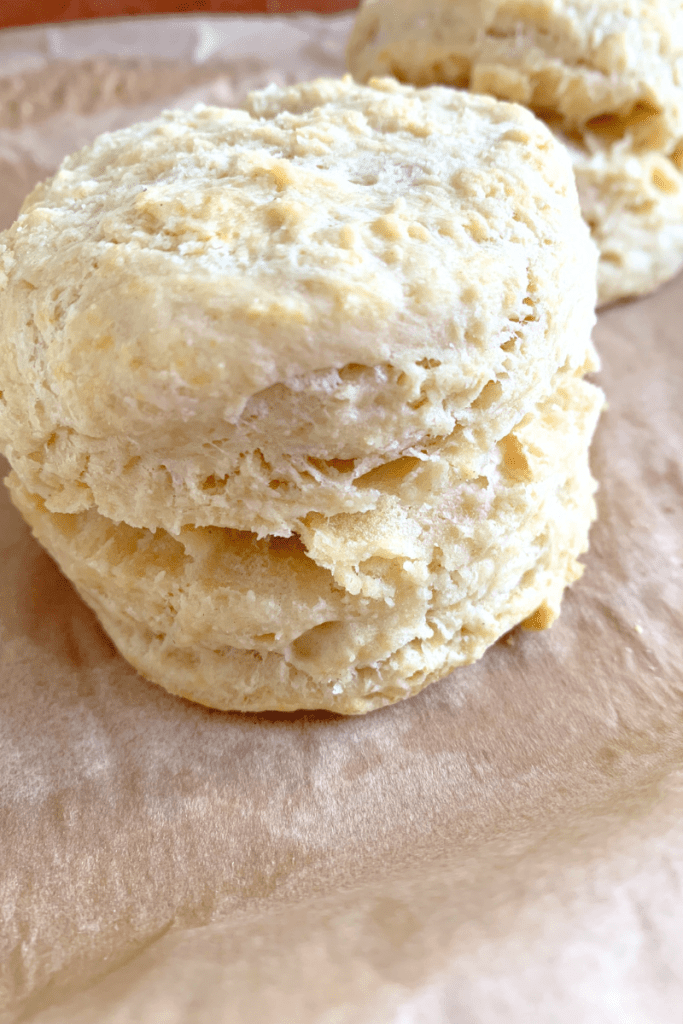 up close shot of a biscuit