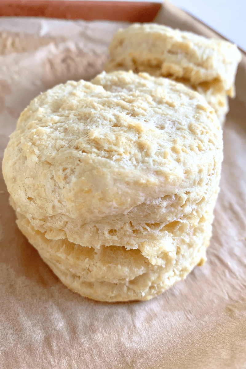 2 biscuits on a tray