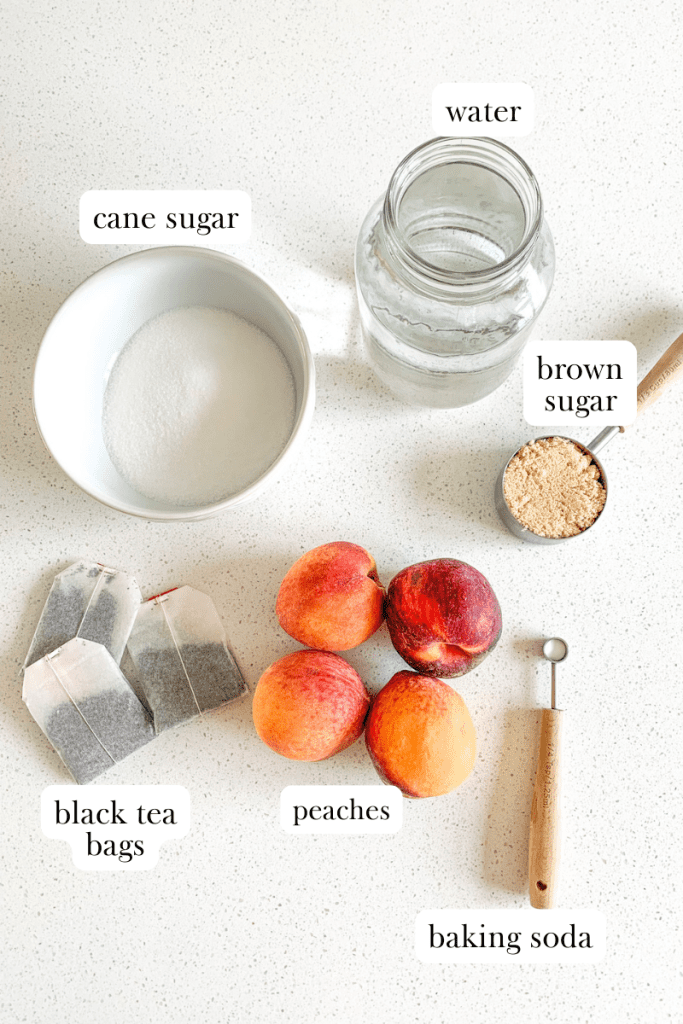 peach sweet tea labeled ingredients
