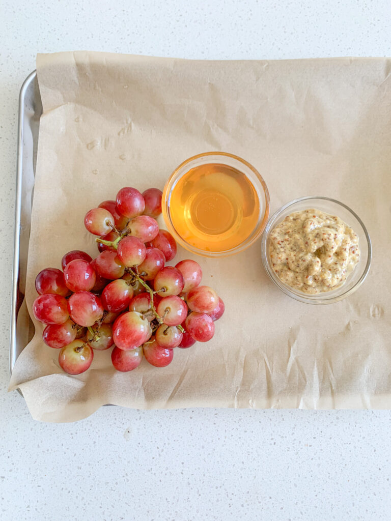 grapes added to charcuterie board