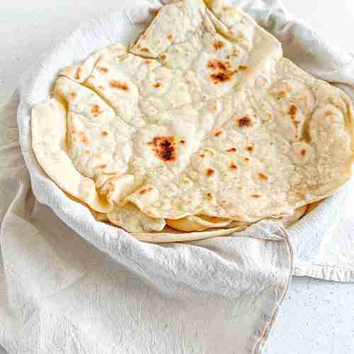 freshly made sourdough tortillas