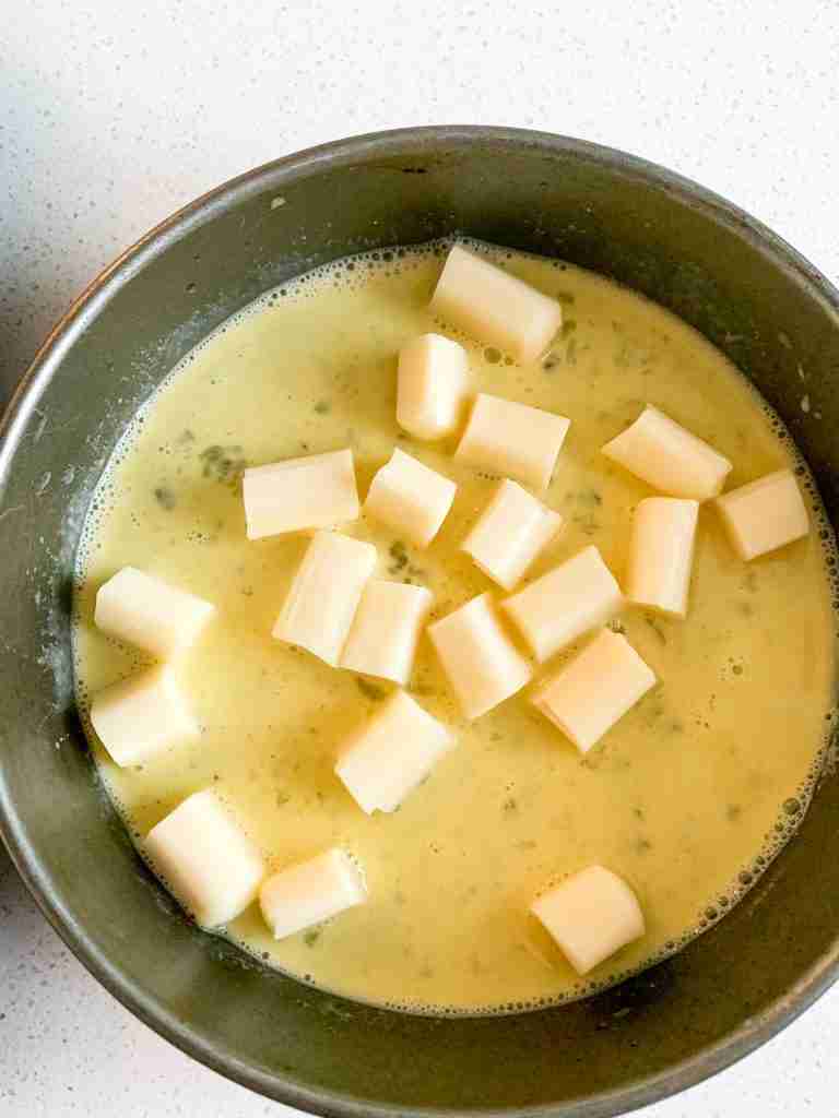 mozzarella in egg wash