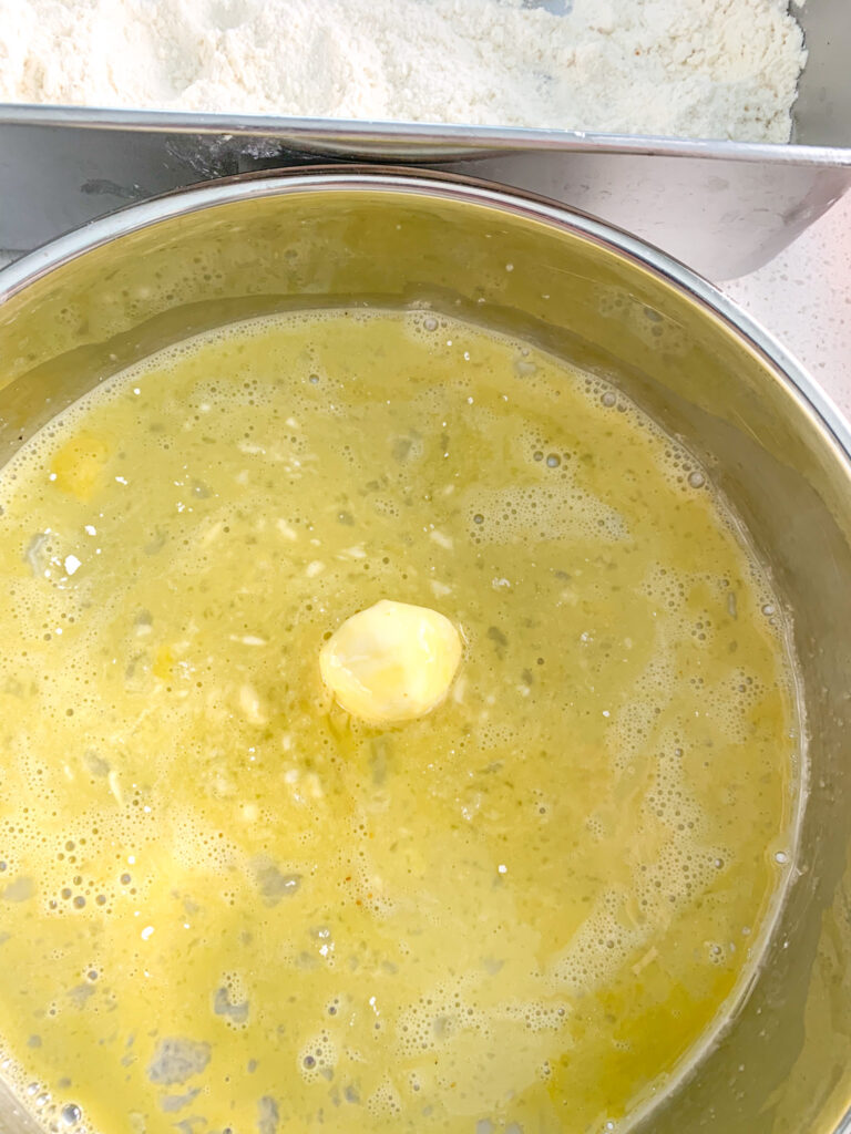 coating mozzarella in egg