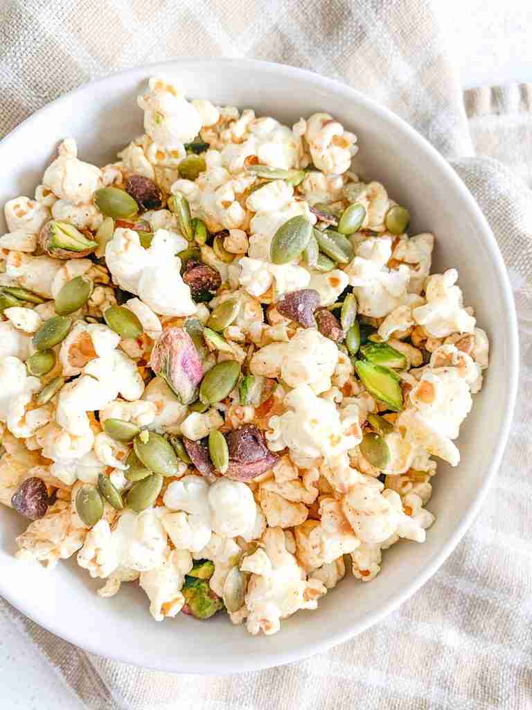 freshly made sweet and salty fall snack mix