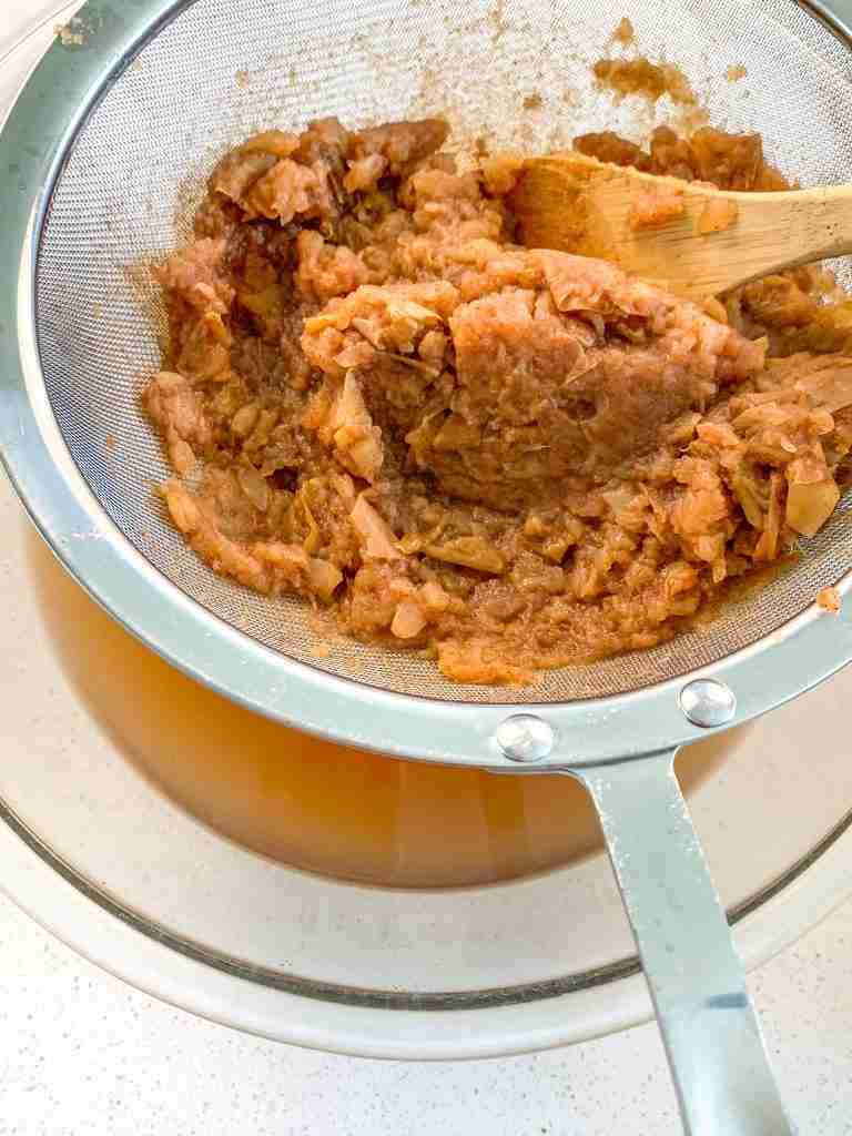 straining apple out of cider