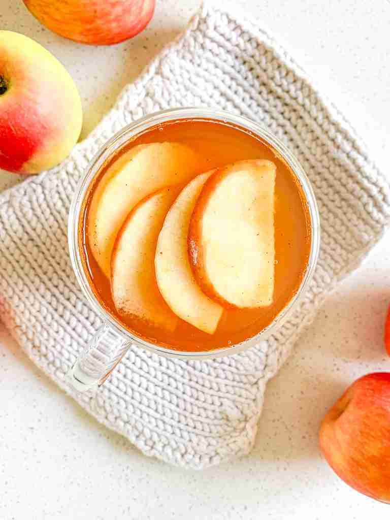 a warm cup of slow cooker apple cider