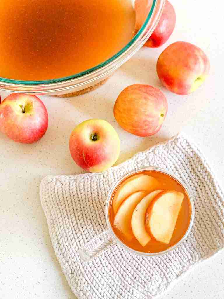 a warm cup of slow cooker apple cider