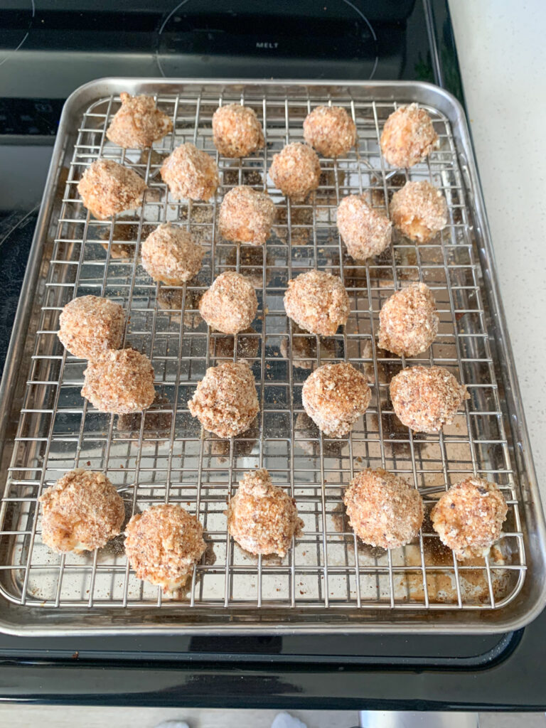 freshly baked mozzerella bites