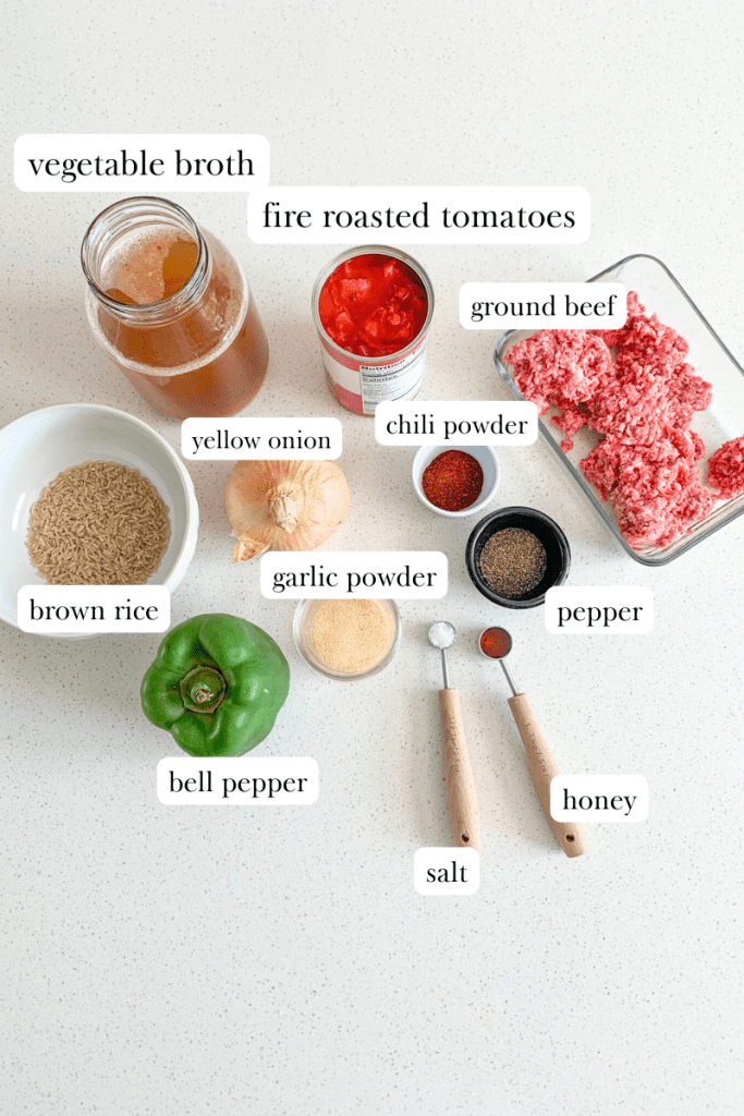 crockpot stuffed pepper soup labeled ingredients