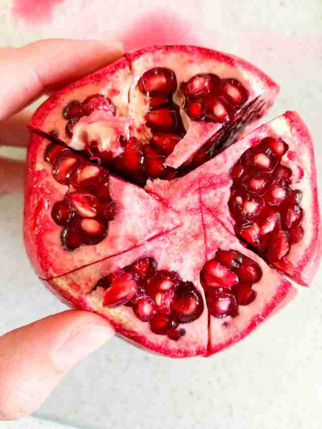 pomegranate sliced into pieces