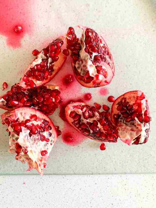 pomegranate cut up
