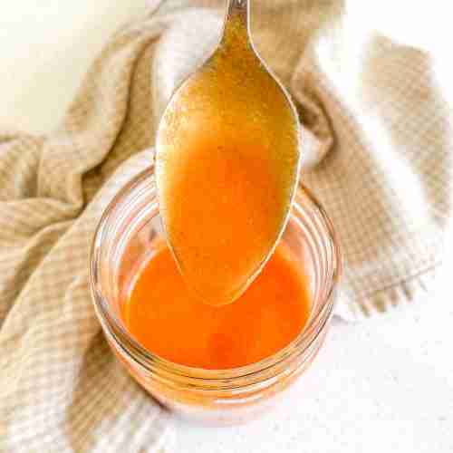 freshly made homemade buffalo sauce