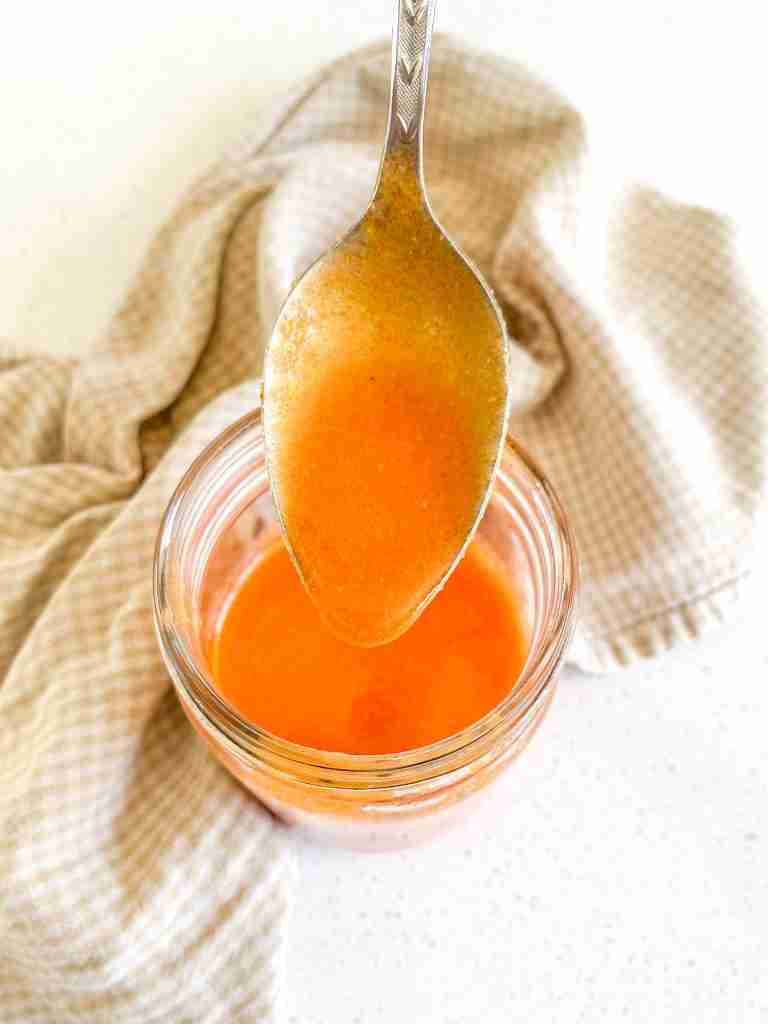 freshly made homemade buffalo sauce