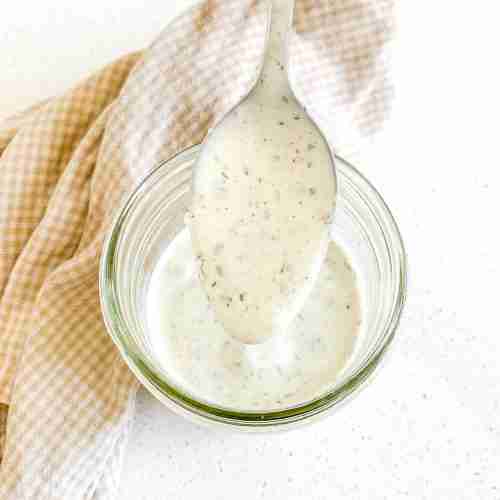 freshly made homemade ranch dressing
