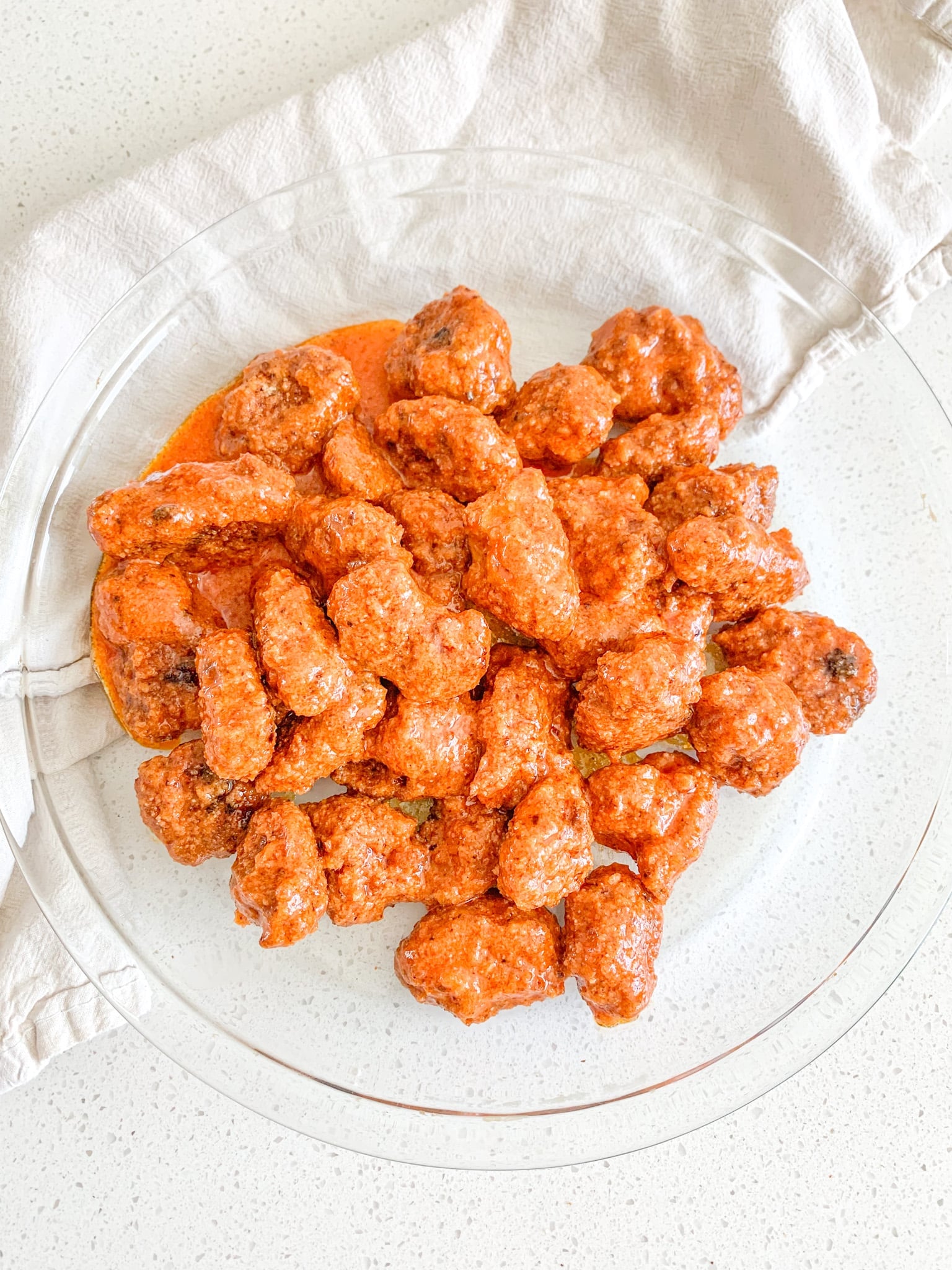 freshly baked and tossed buffalo chicken bites