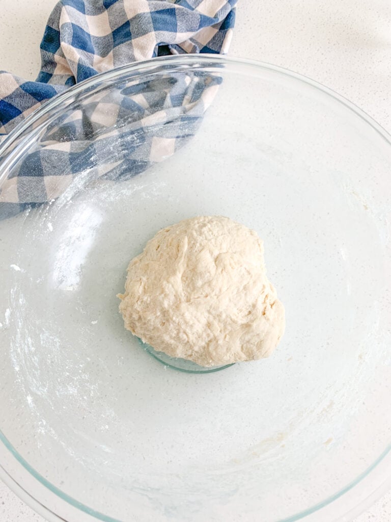 sourdough pretzel dough ready to ferment