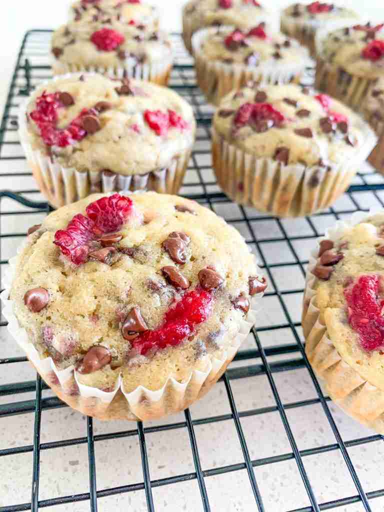 muffins on a rack cooling