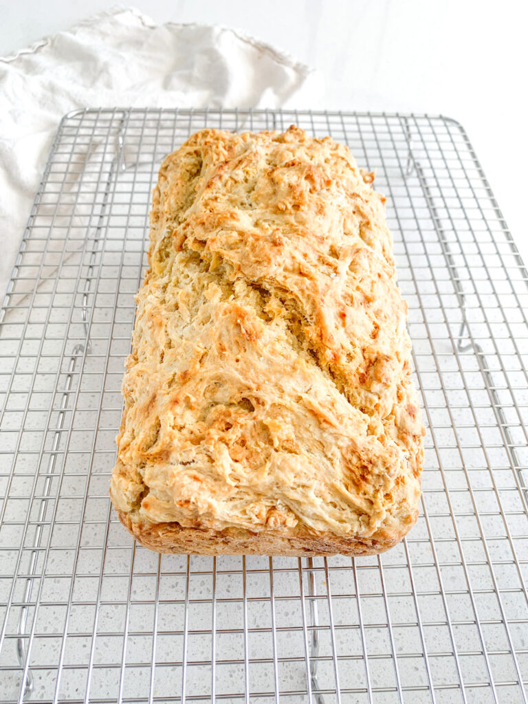 freshly baked sourdough beer bread