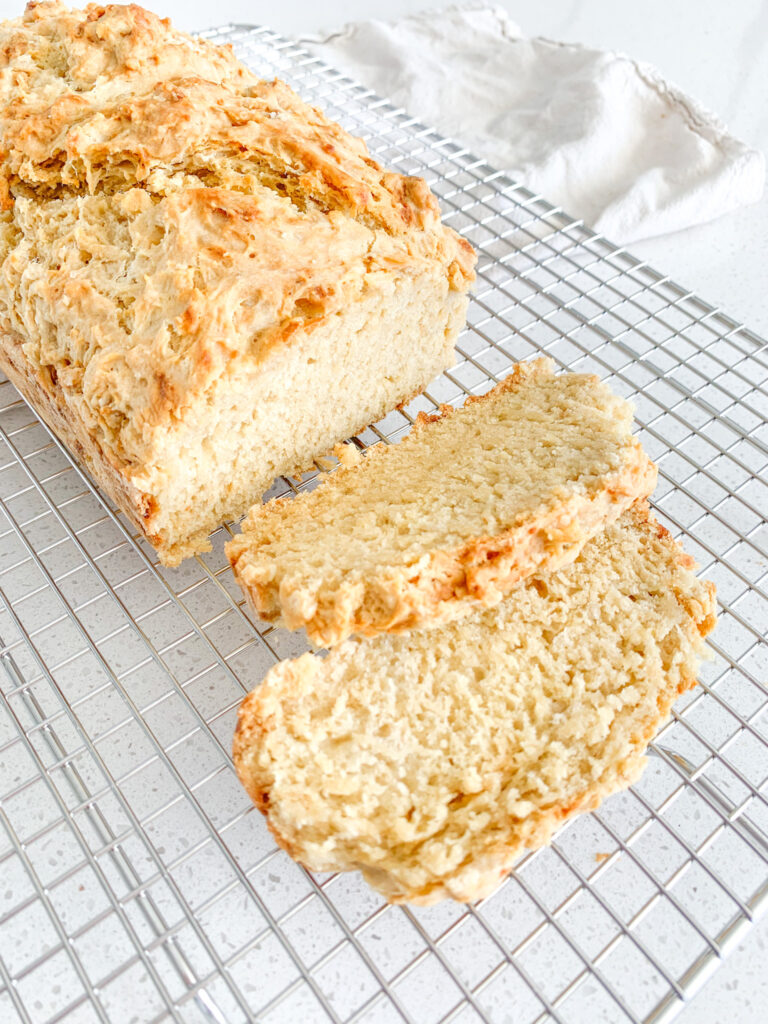 freshly baked sourdough beer bread