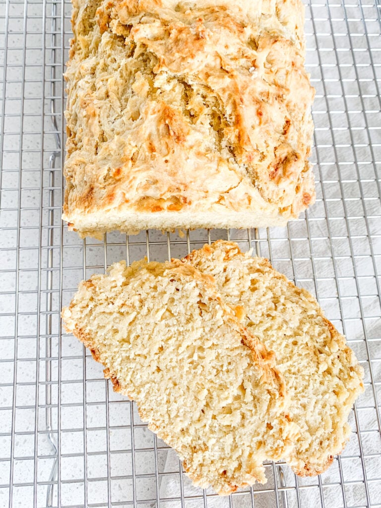 freshly baked sourdough beer bread