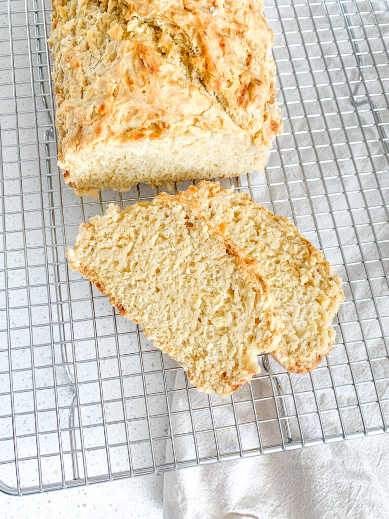 freshly baked sourdough beer bread