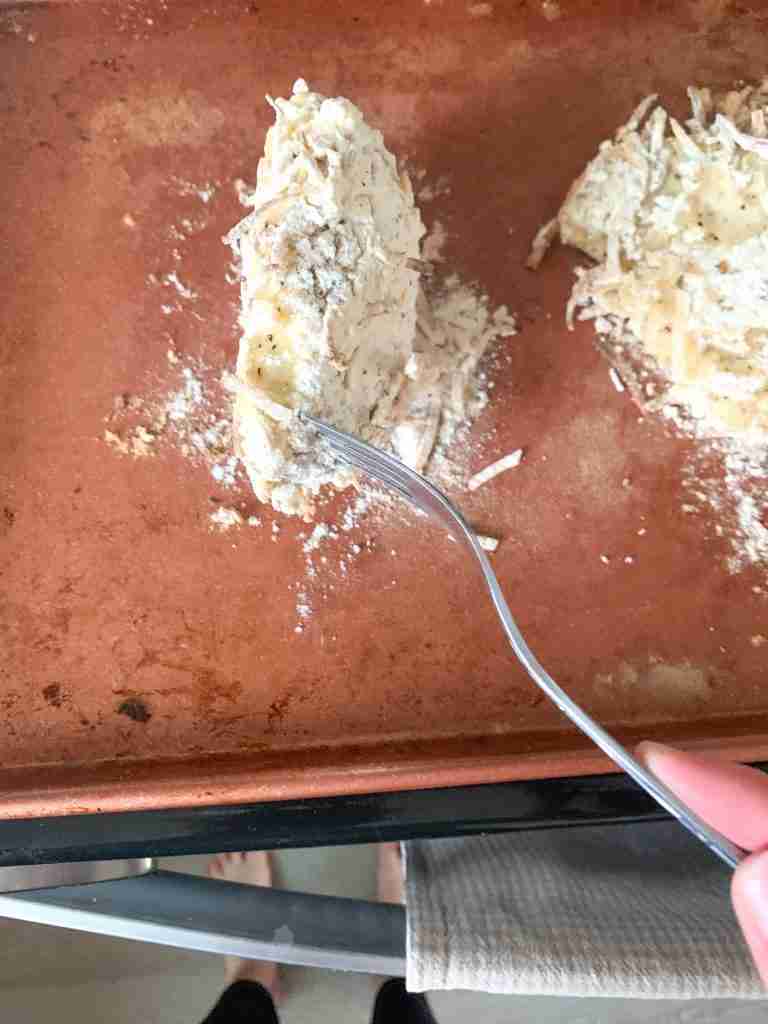 flipping chicken half way through baking