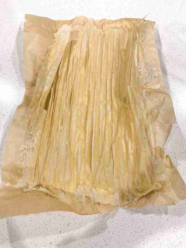 fully dried starter on paper