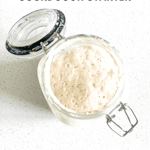 photo of a jar of starter