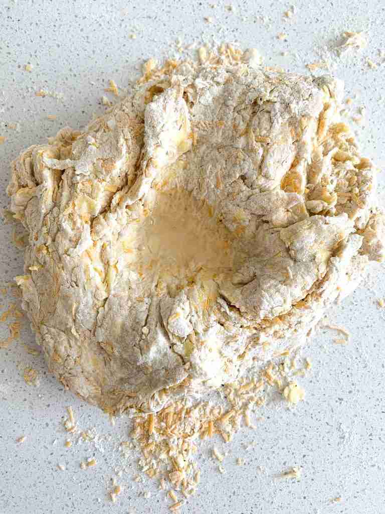 biscuit dough on the counter