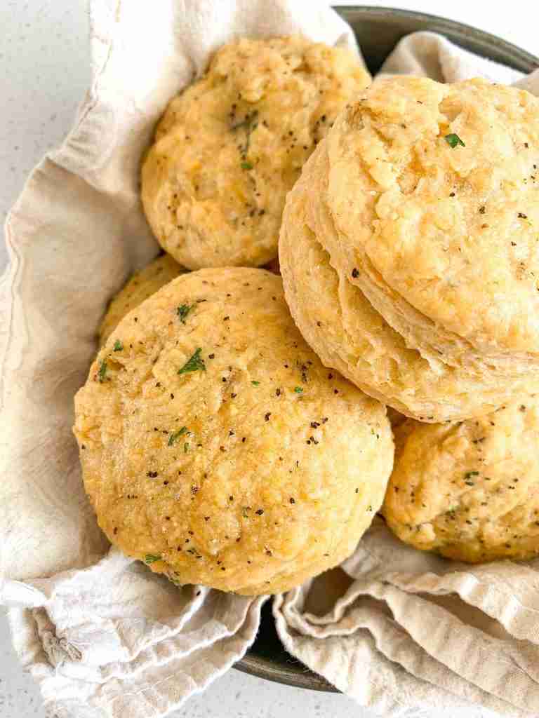 cheddar bay biscuits in a tin