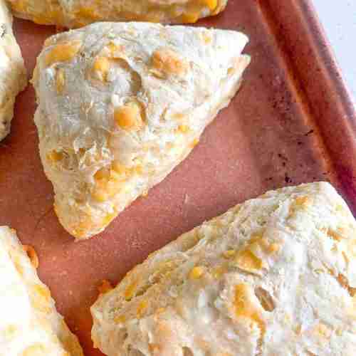 scones on a sheet pan