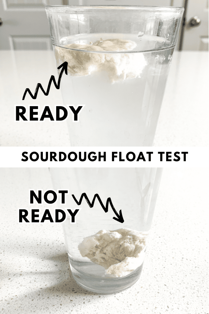 ready and not ready starter floating in water glasses