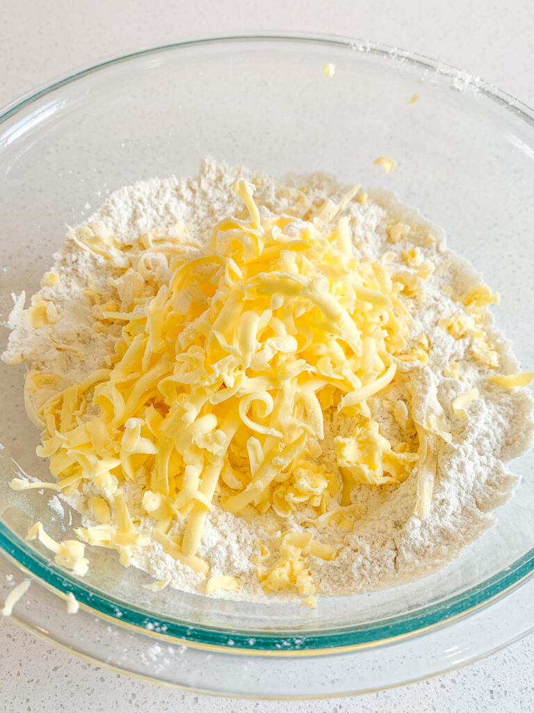 butter grated for sourdough scones
