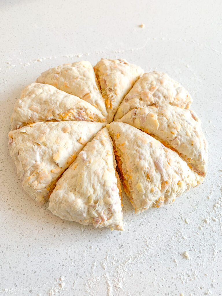 sourdough scones shaped