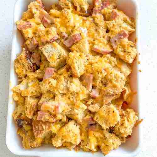 large over head shot of casserole dish