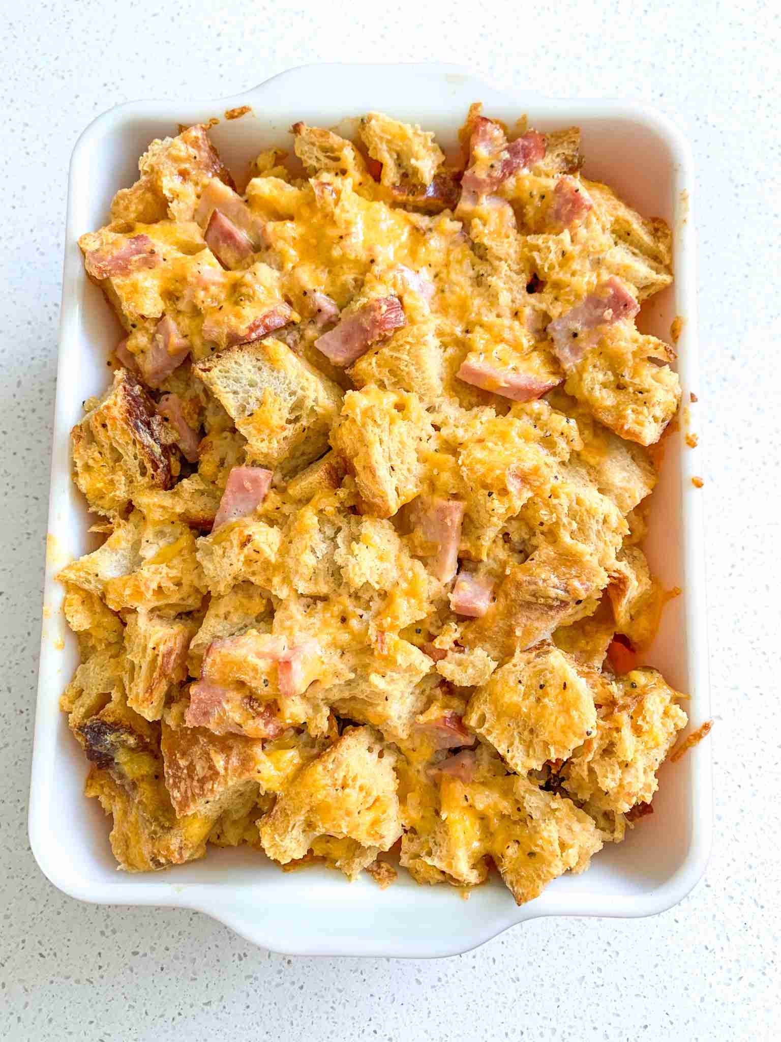 large over head shot of casserole dish