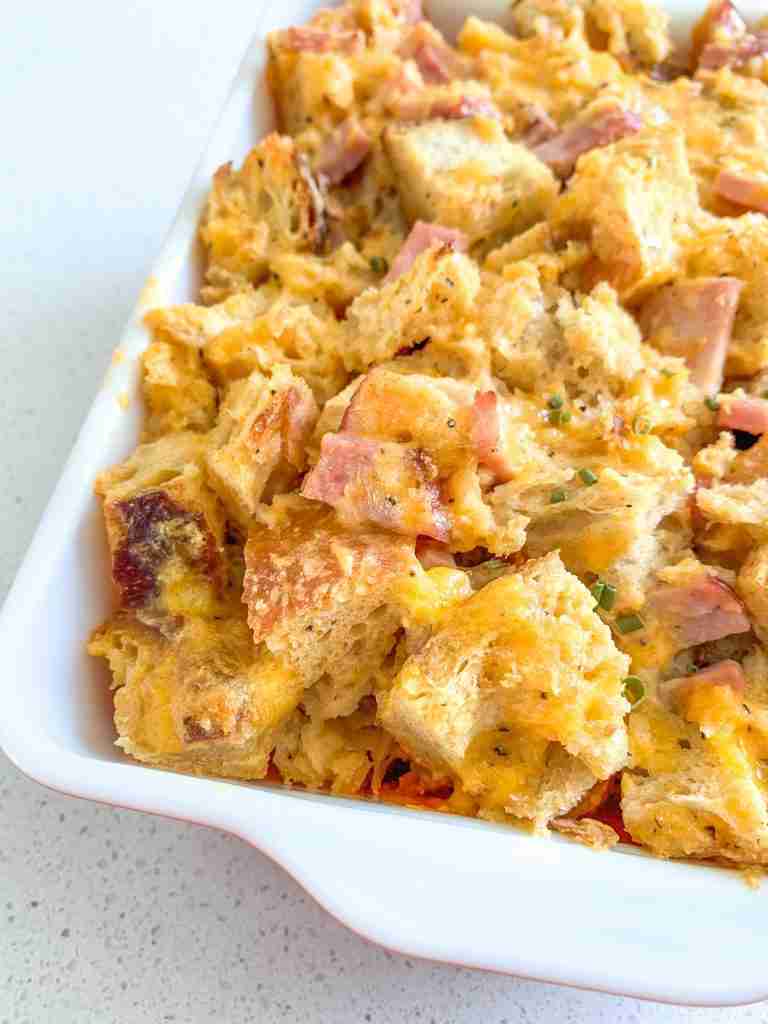 close up photo of a casserole 