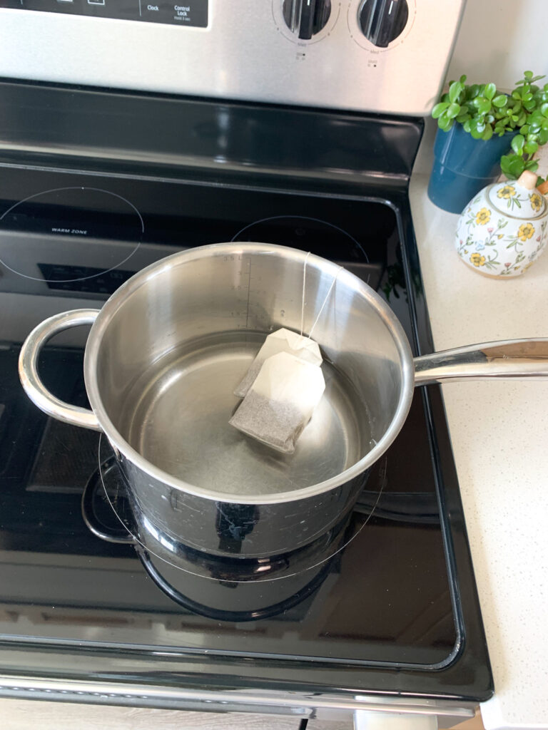 warming water for tea