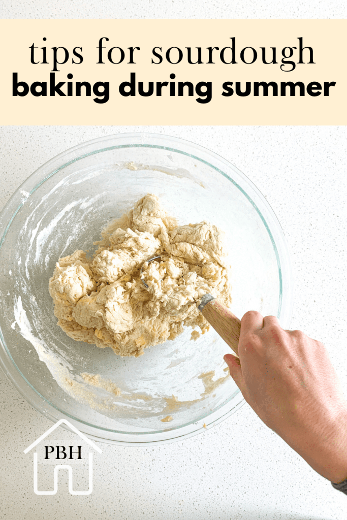 bowl of dough being mixed on a pinterest graphic