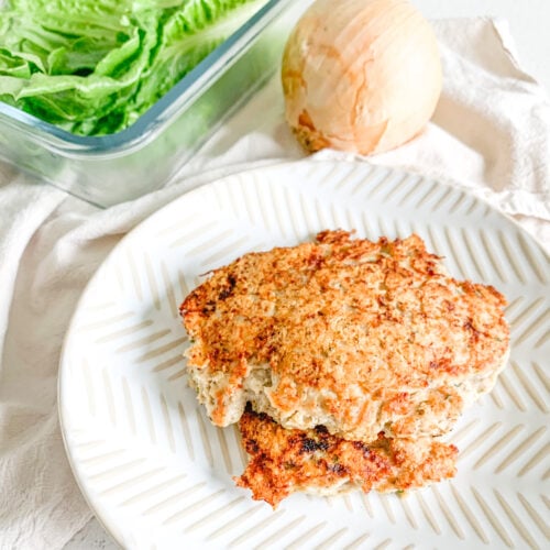 freshly made ground chicken burgers