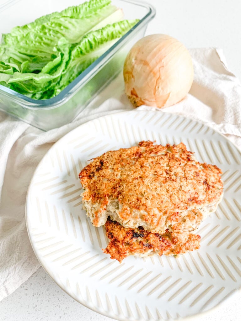 freshly made ground chicken burgers