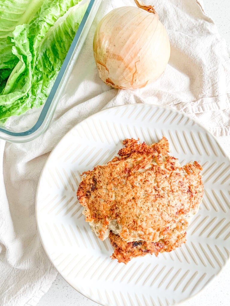 freshly made ground chicken burgers