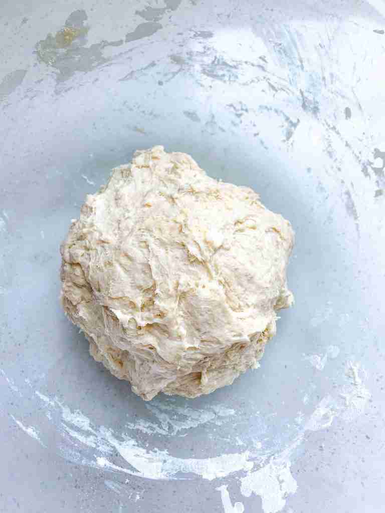 sweet roll dough ready to bulk ferment